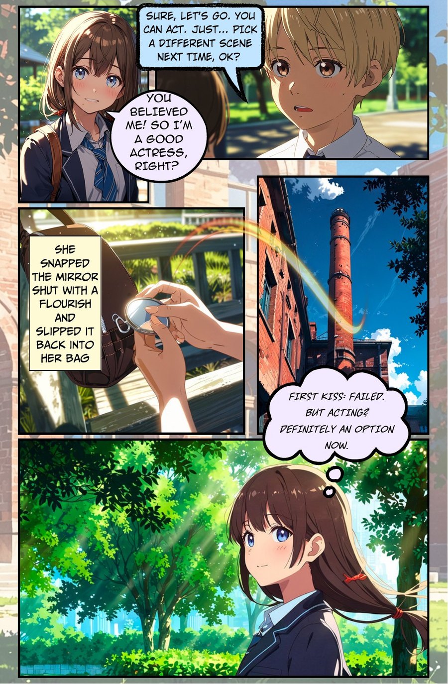 A page from the Emma + Luke manga edition